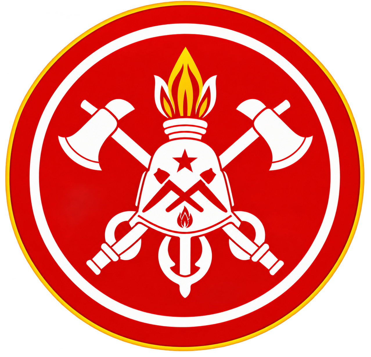 Corpo de Bombeiros — emblema fornecido